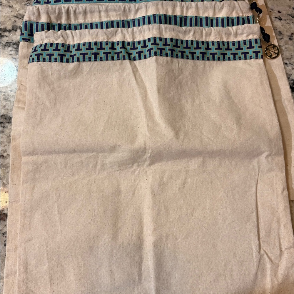 Set of 4- Tory Burch Drawstring Shoe Bags/Purse Protector Bags